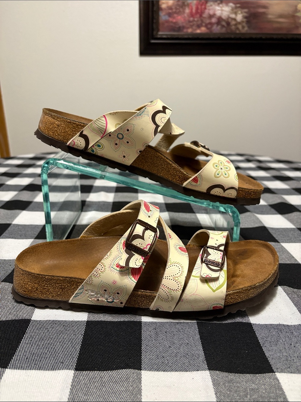 Birki's Birkenstock Womens Sandal Salina Floral Slip On Slide Size 41/US 10